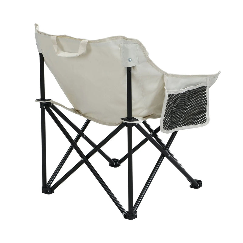 2 Pieces Outdoor Camping Chairs Folding / Portable, Comfortable Seating, Durable Steel Fram by HouseOfZazla