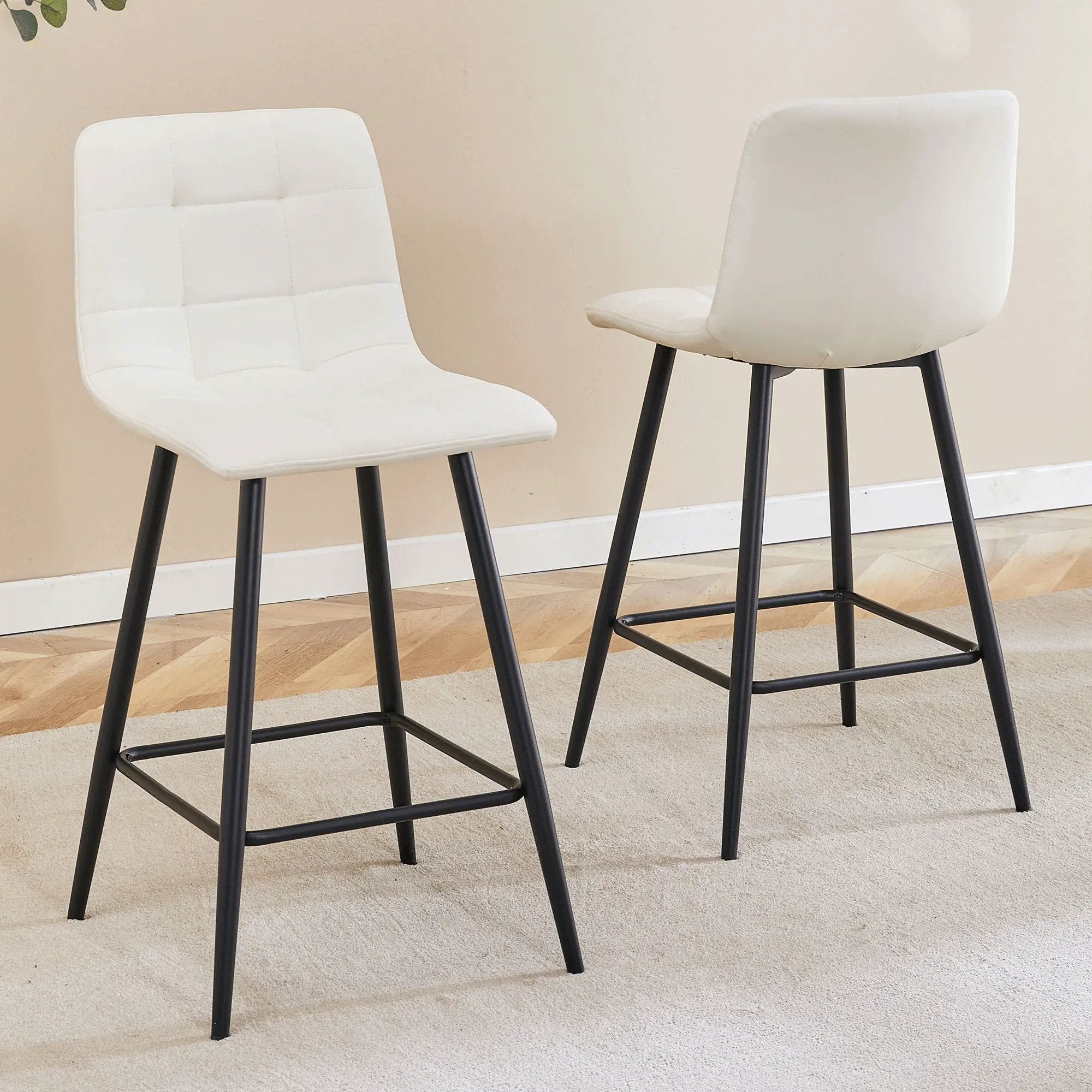Bar Chair Set Comfortable With Metal Legs And Ergonomic Design by HouseOfZazla