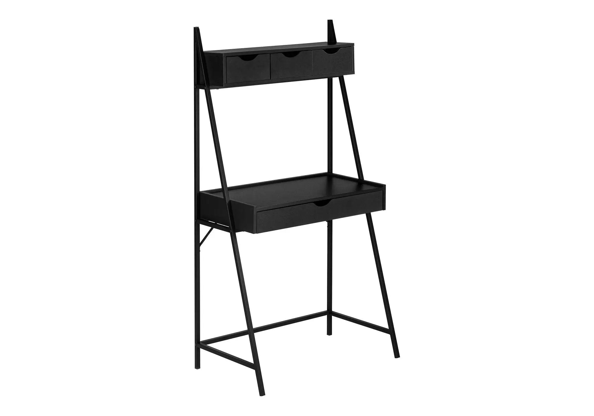 Computer Desk For Home Office, Laptop, Leaning, Storage Drawers, Contemporary & Modern by Unique Piece Furniture