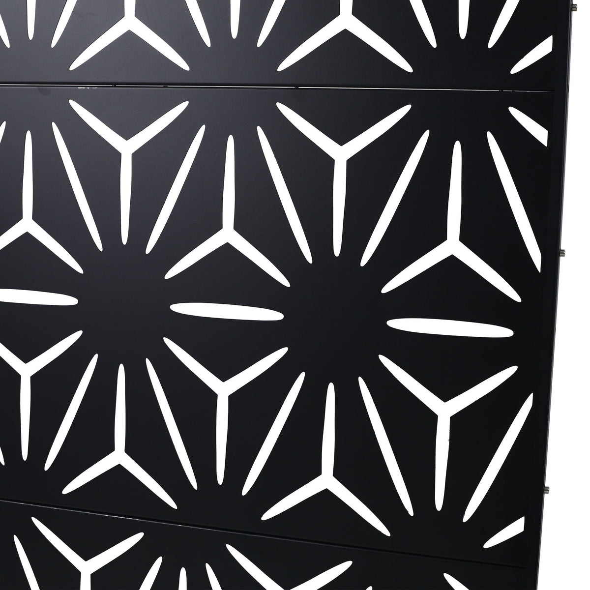 Metal Privacy Screen Room Divider with Freestanding Panels - Black, White, Dark Brown, photo 31 of 40