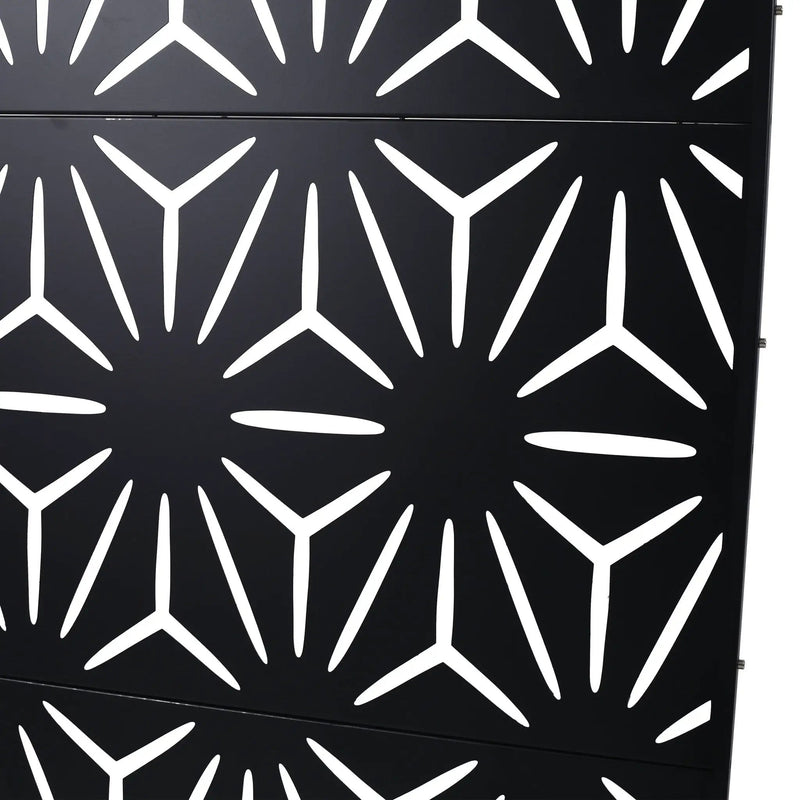 Outdoor & Indoor Metal Privacy Screen, Freestanding Decorative Panels by HouseOfZazla