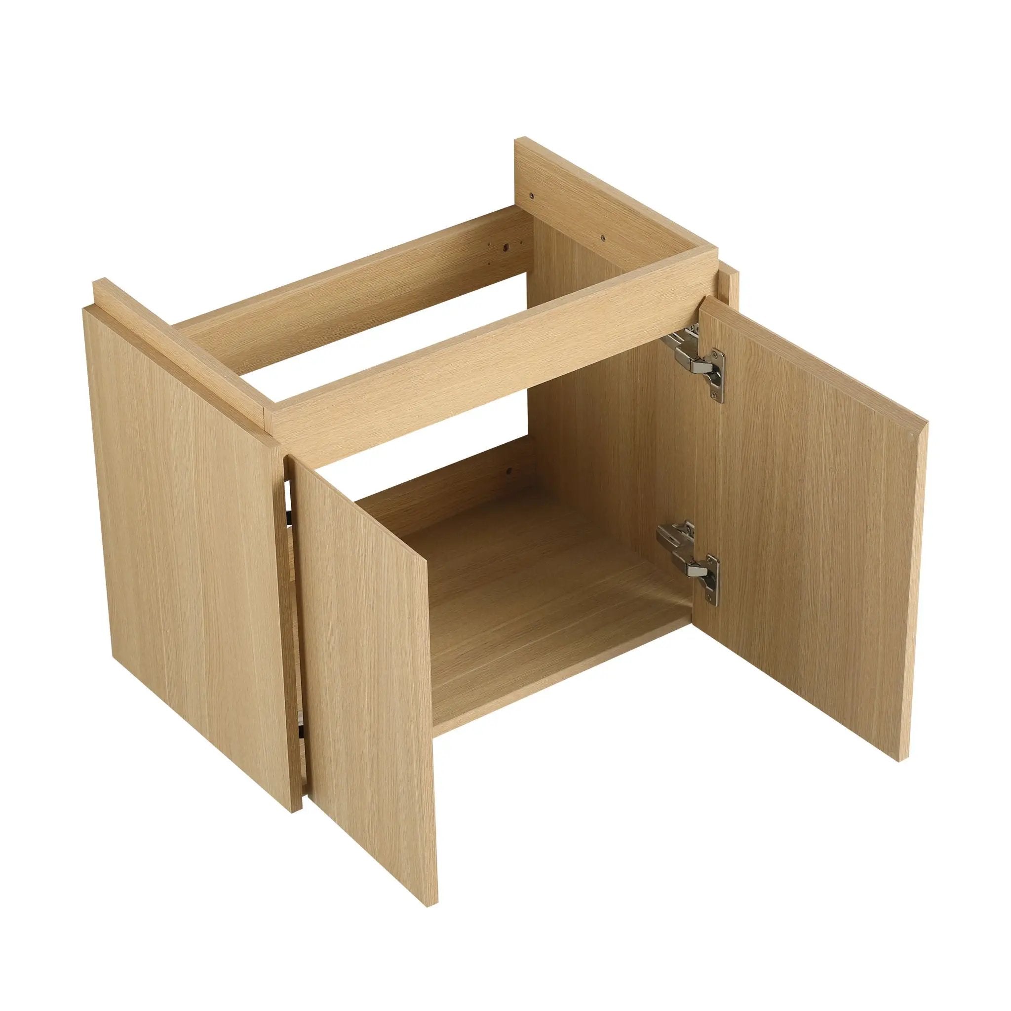 Modern Bathroom Vanity With Ceramic Basin, Wall Mounted Floating Sink Combo, Storage Cabinet