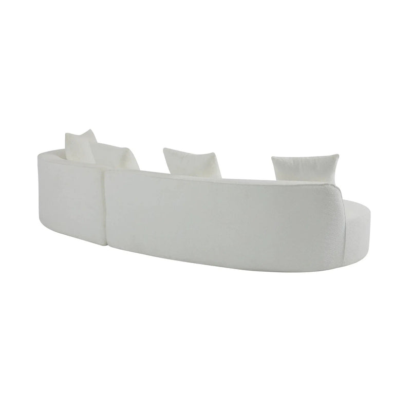 Elegant Curved Sectional Sofa With Full Foam Comfort by HouseOfZazla