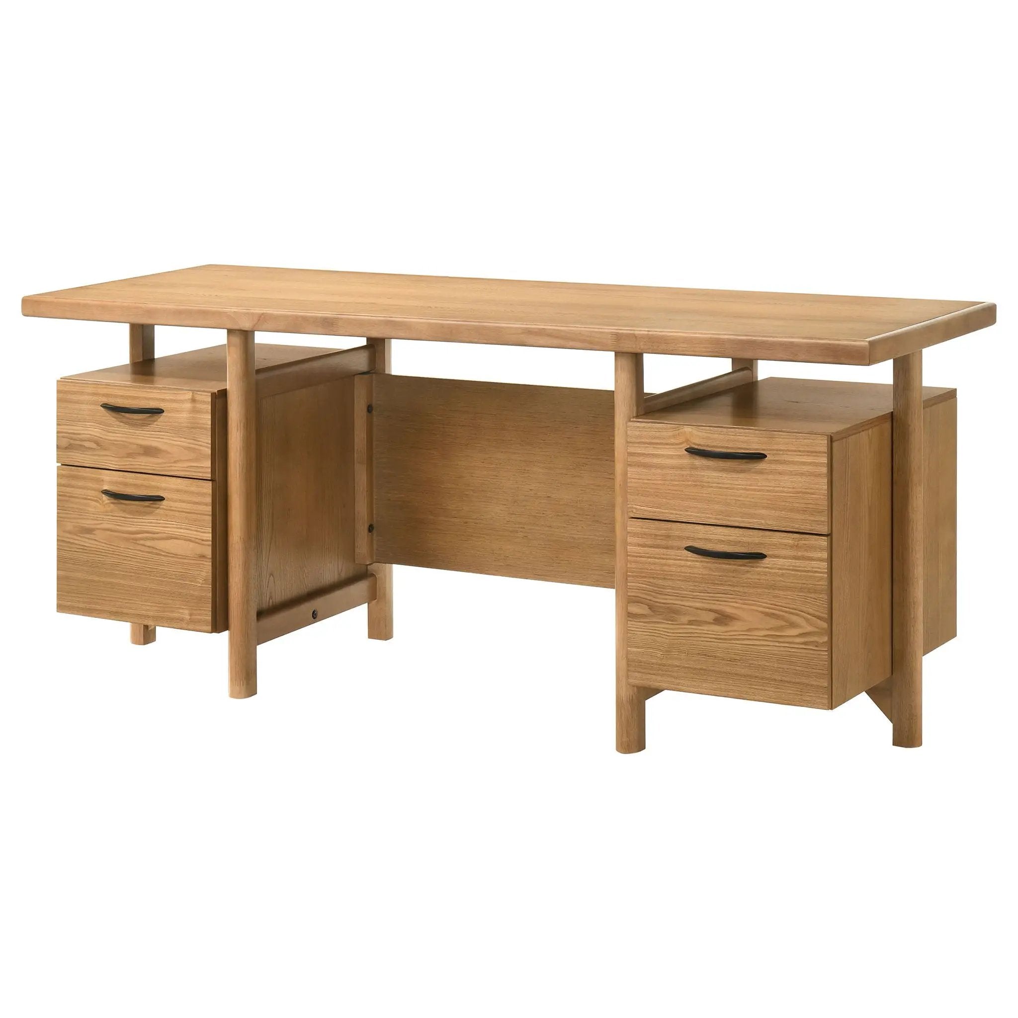 Roldan 69-inch 4-drawer Computer Desk with File Drawer Light Ash by Unique Piece Furniture