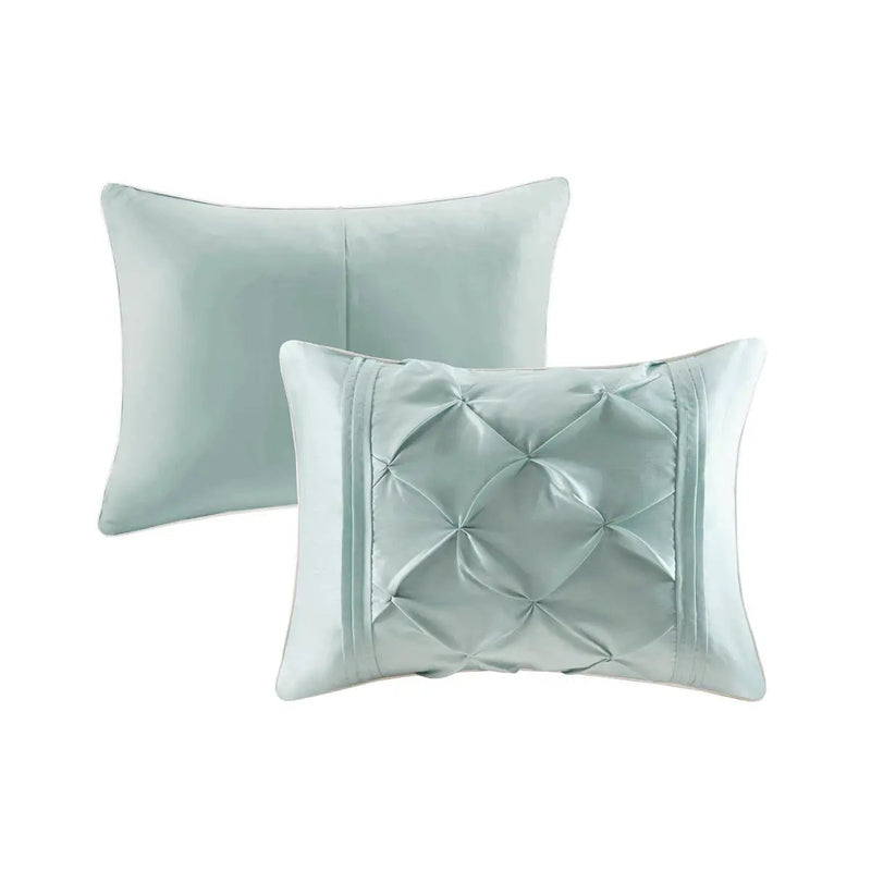 7 Piece Tufted Comforter Set Seafoam California King by HouseOfZazla