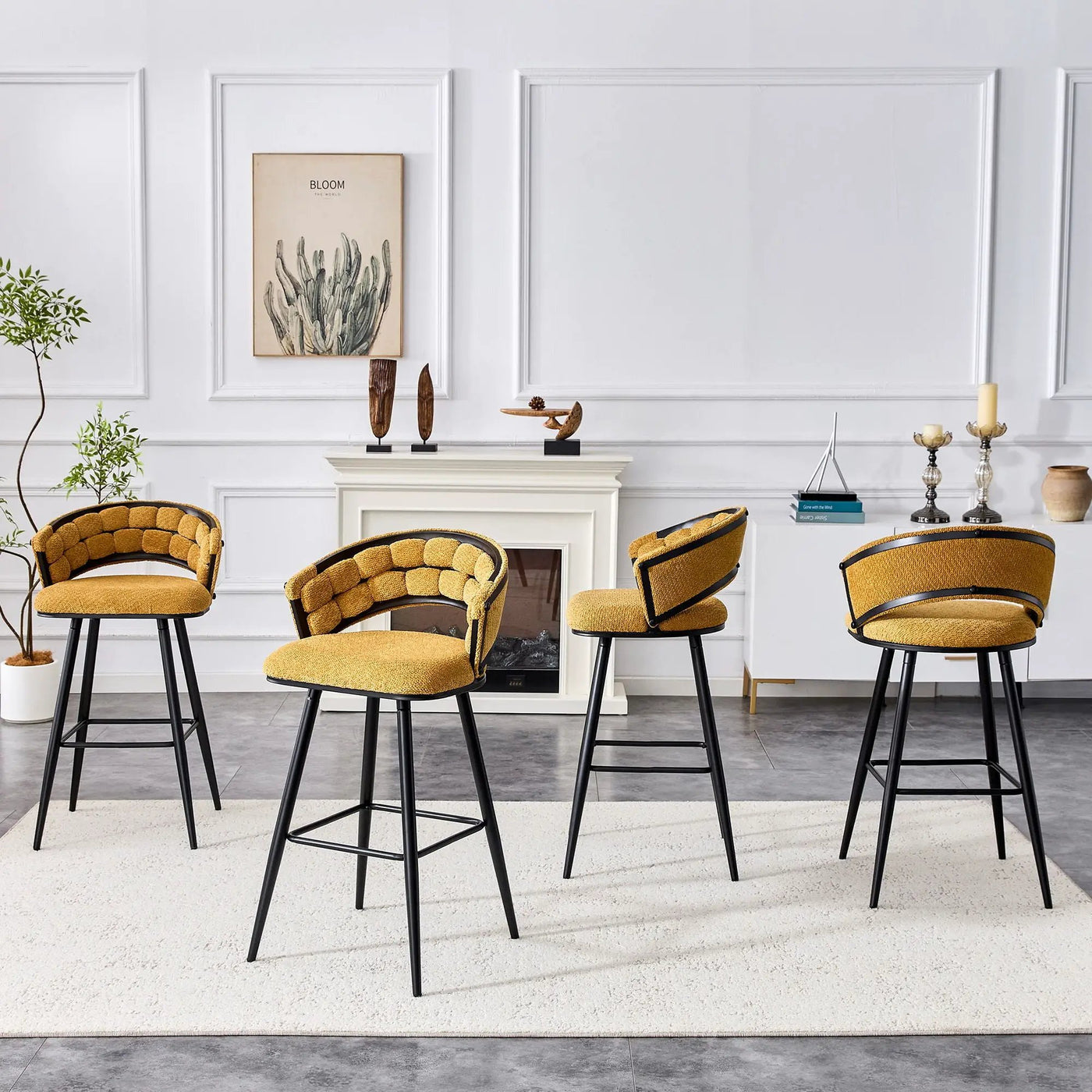 Bar Stools, Kitchen Island Counter Height Stools (Set of 2) by HouseOfZazla