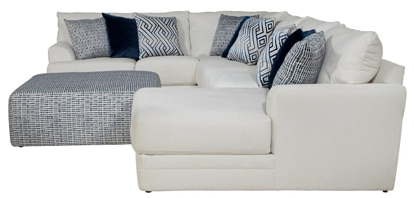 Polaris - Sectional With Comfort Coil Seating, 9 Included Accent Pillows And Included Cocktail Ottoman by Unique Piece Furniture