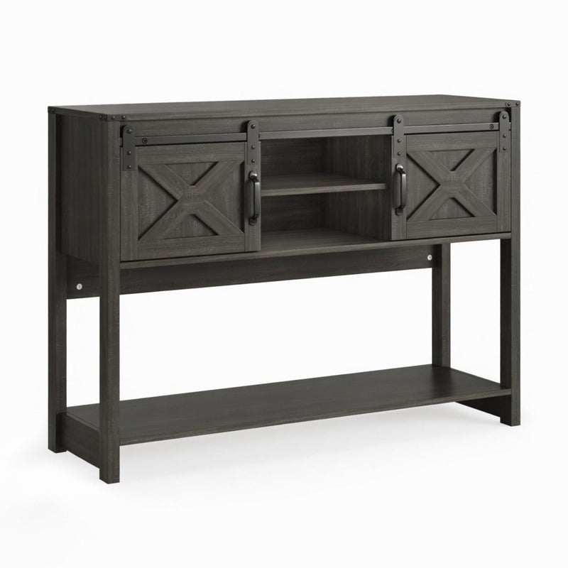 Farmhouse Entryway Table With Sliding Barn Door by HouseOfZazla