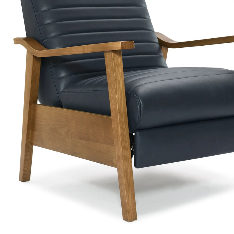Asher - Modern Push Back Recliner With Wood Arms by HouseOfZazla