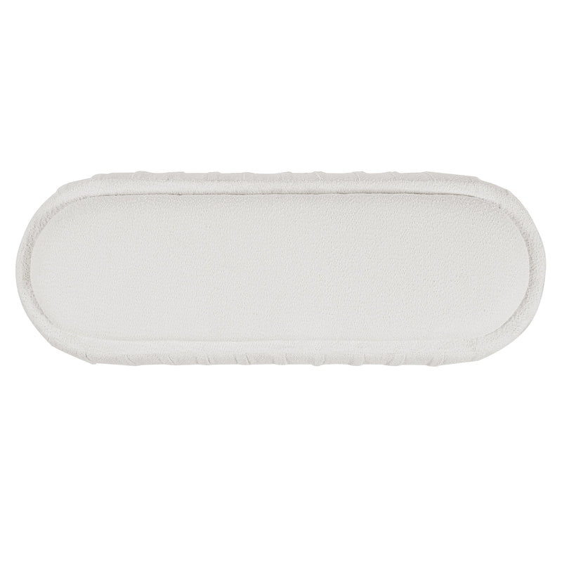 Upholstered Ottoman, Oval Shape by HouseOfZazla