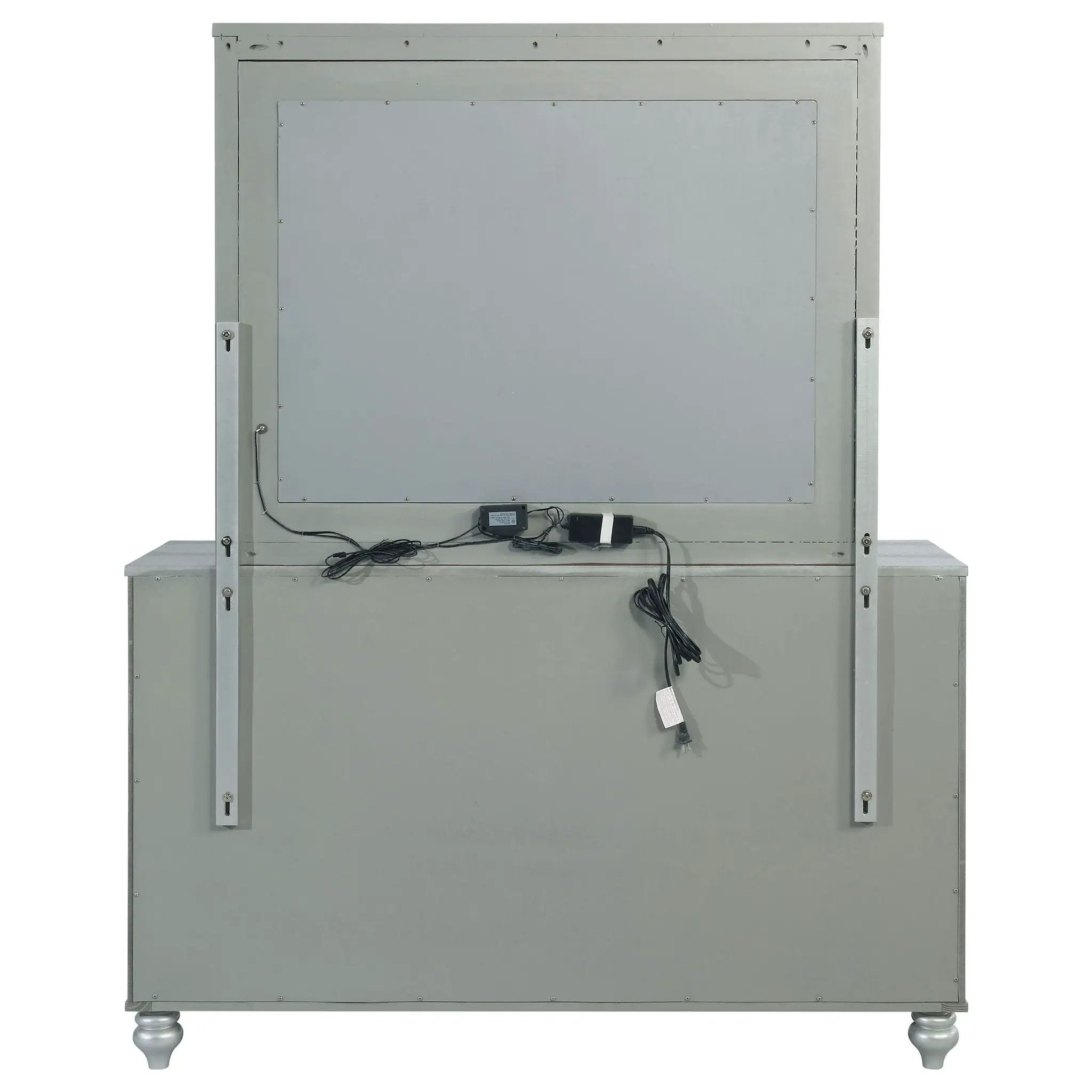 Gunnison 6-drawer Dresser with Mirror Silver Metallic by Unique Piece Furniture