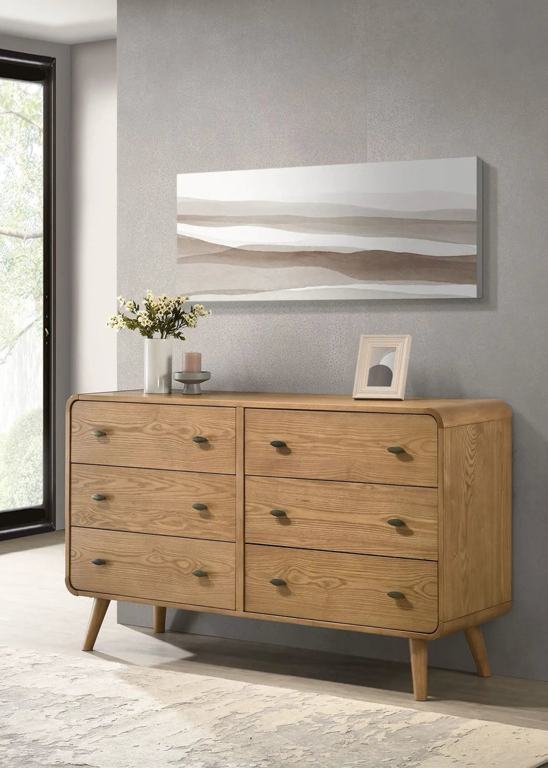 Robyn 6-drawer Bedroom Dresser Light Ash by Unique Piece Furniture