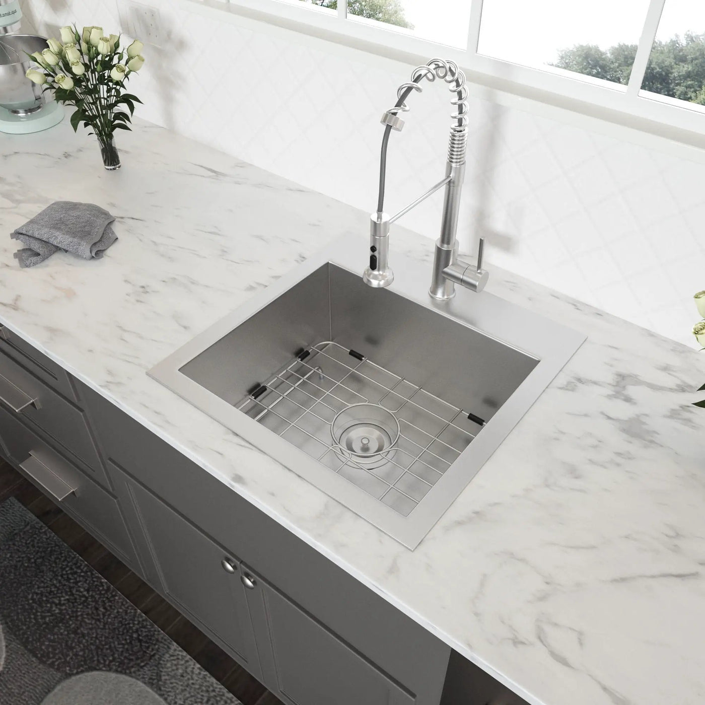 Stainless Steel Drop In Kitchen Sink, Topmount by HouseOfZazla