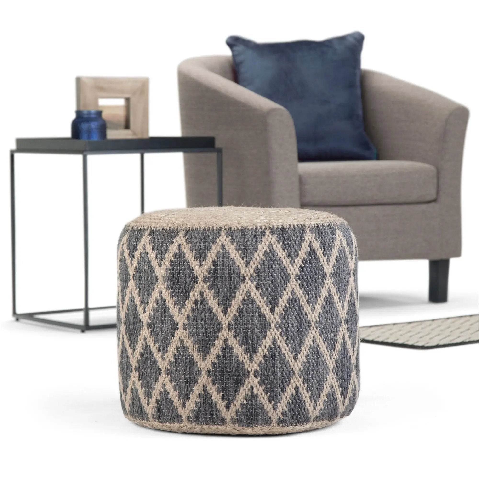 Edgeley - Handcrafted Round Pouf by Unique Piece Furniture