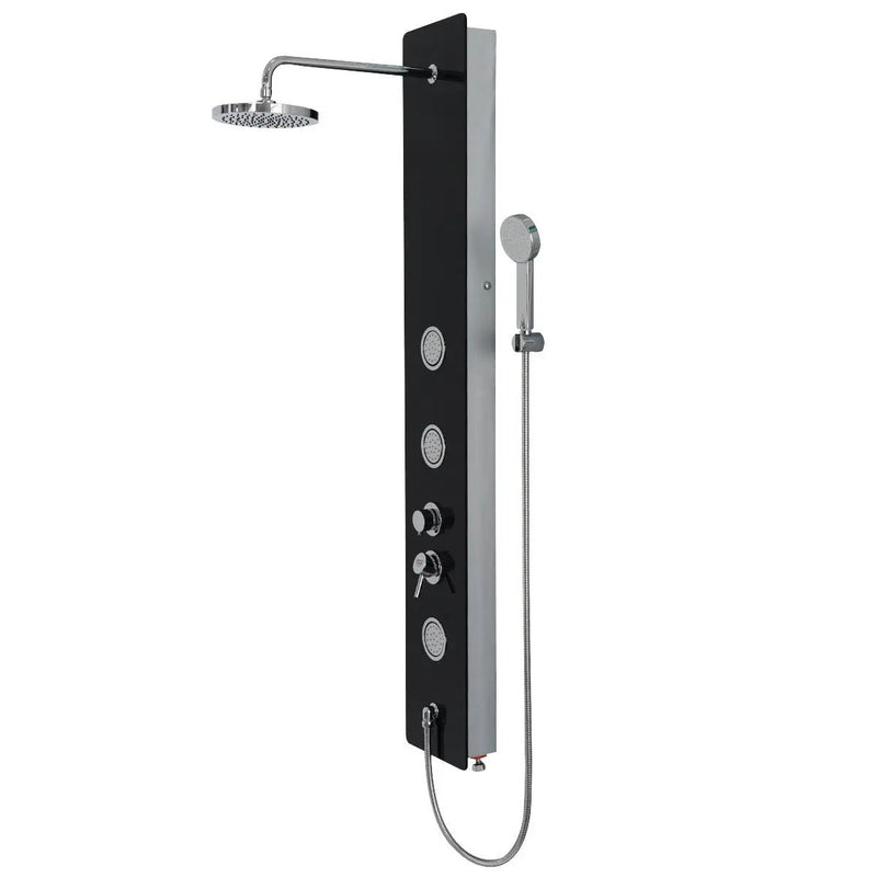 59 Inch Tempered Glass Shower Panel with Hand Shower by DirectDeals