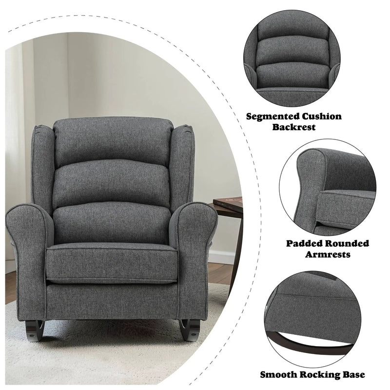Fabien - Rocking Chair - Gray by Unique Piece Furniture