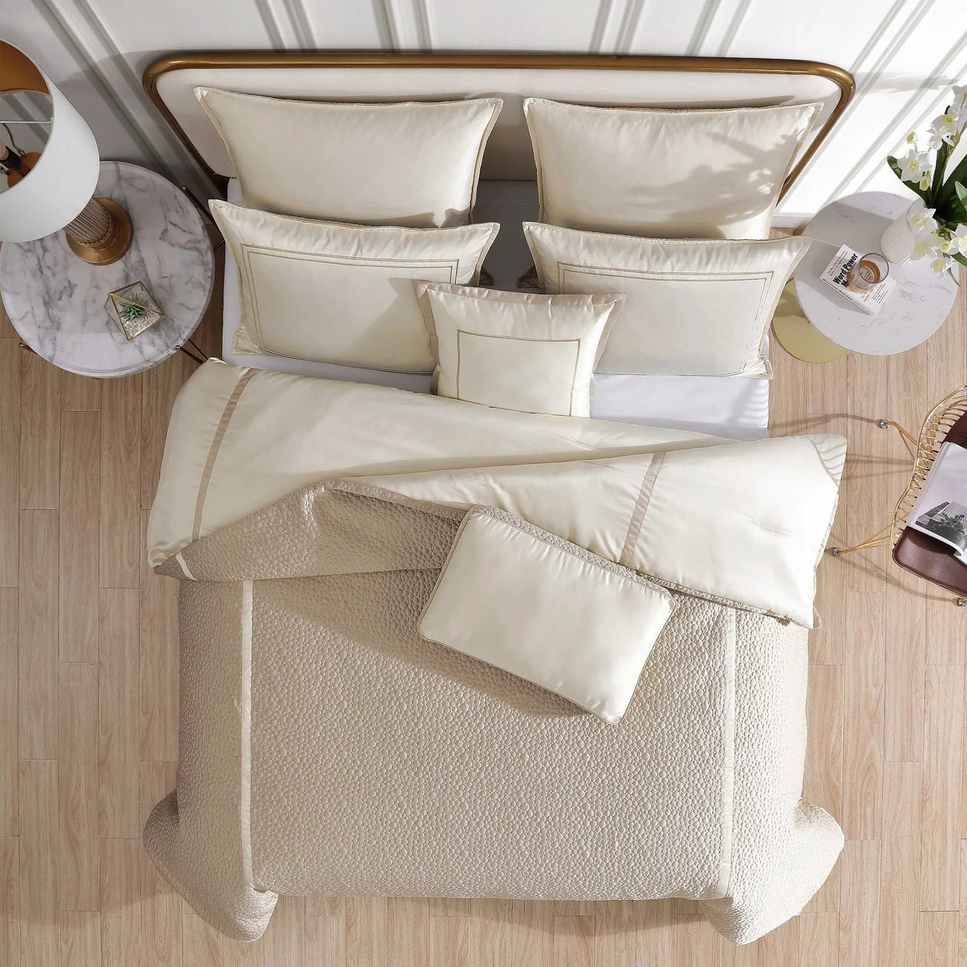 Rings 7 PC Reversible Matte Satin Comforter Set by HouseOfZazla