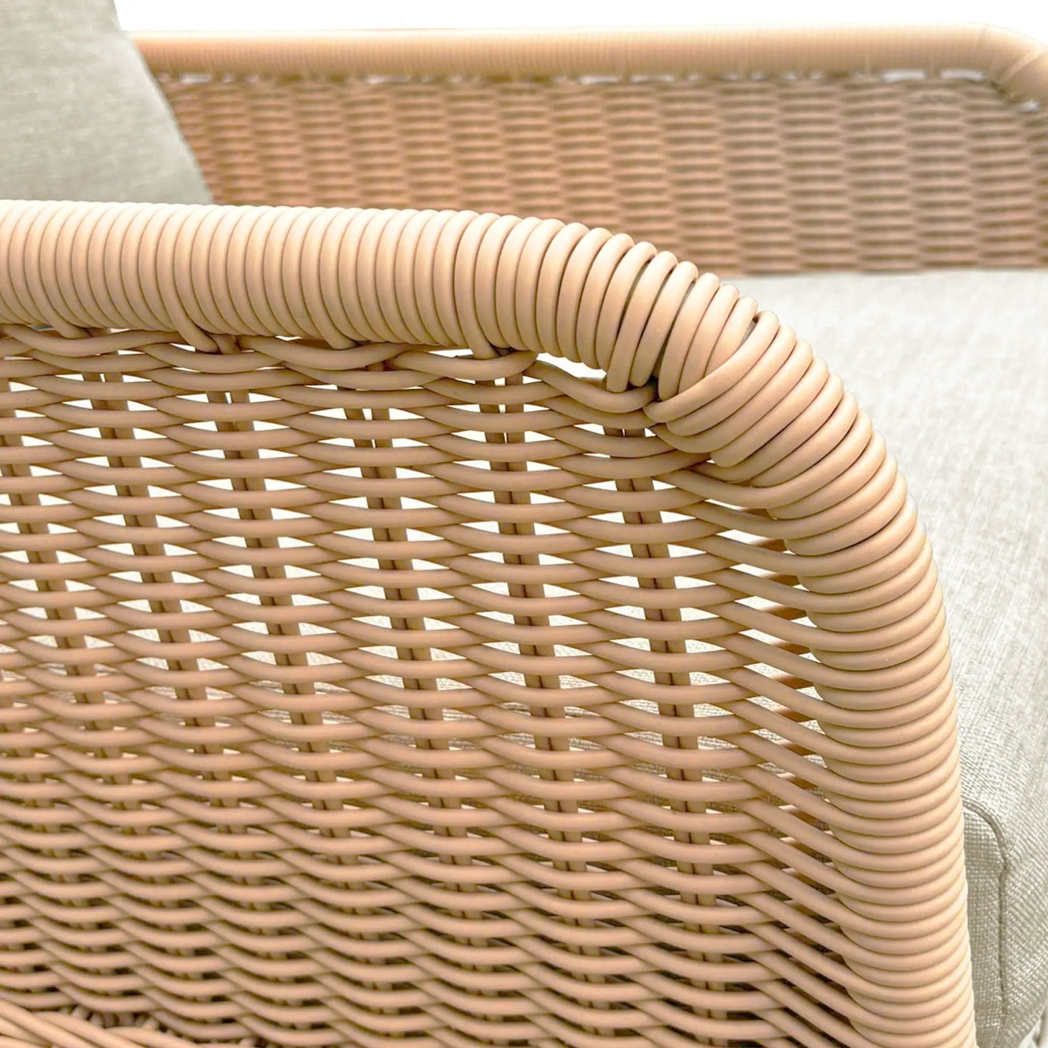 Contemporary Minimalist Wicker Rocking Chair With Soft Cushions And Durable Wooden Frame by HouseOfZazla