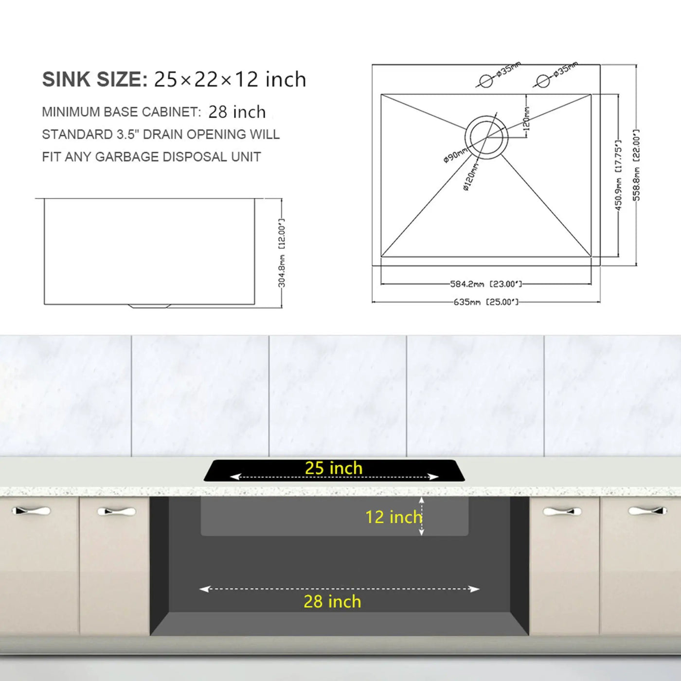 Stainless Steel Drop In Kitchen Sink, Topmount by HouseOfZazla