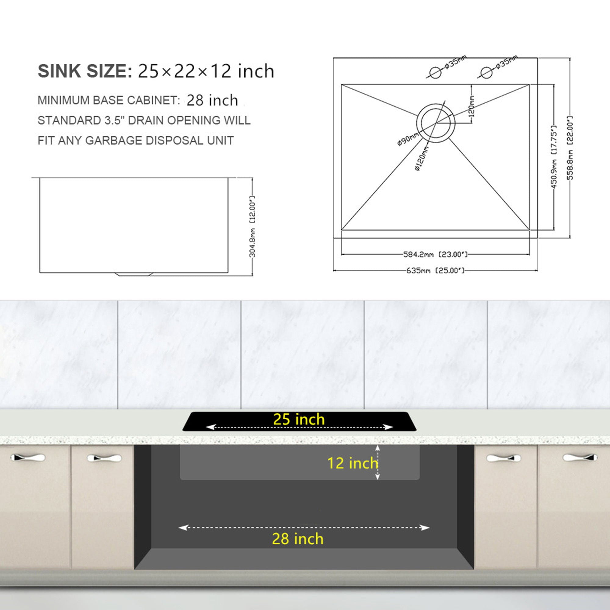 Stainless Steel Drop In Kitchen Sink, Topmount by HouseOfZazla