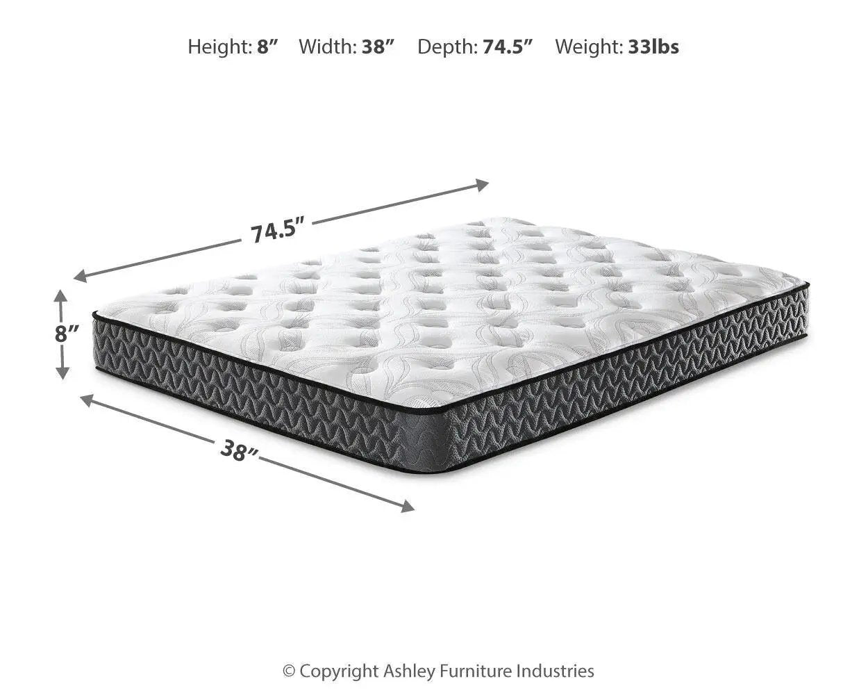 8 Inch Bonnell Hybrid - Hybrid Mattress by Unique Piece Furniture