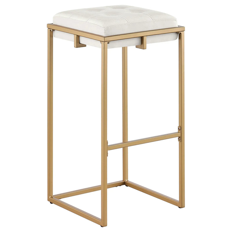 Soccoro - Square Tufted Cushion Stools (Set of 2) - Beige
