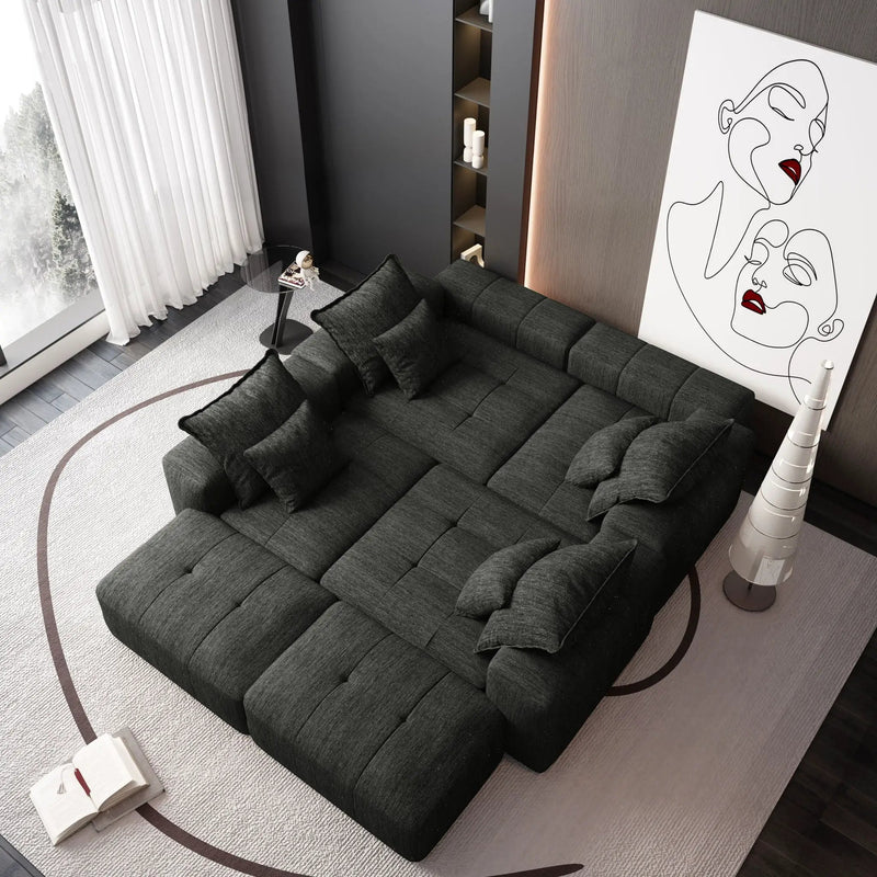 Modern Oversized DIY Combination Modular Sectional Sofa With Pillows by HouseOfZazla