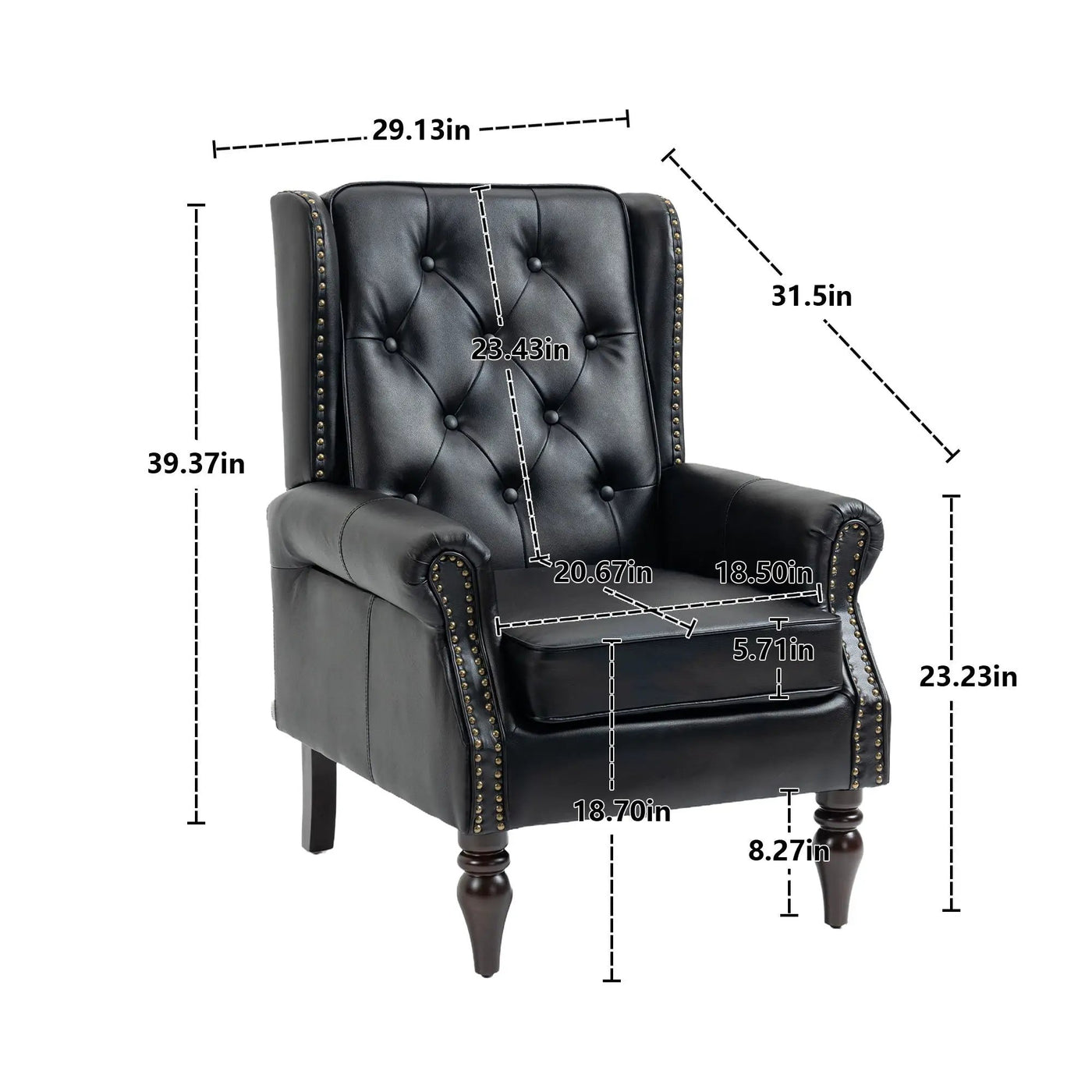 Modern Accent Armchair With Sturdy Wood Legs by HouseOfZazla