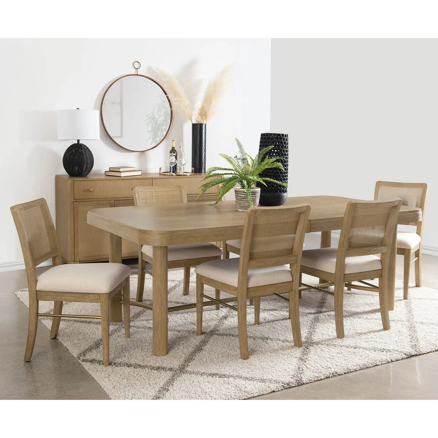 Benson - Extension Leaf Dining Table Set With Chairs by HouseOfZazla