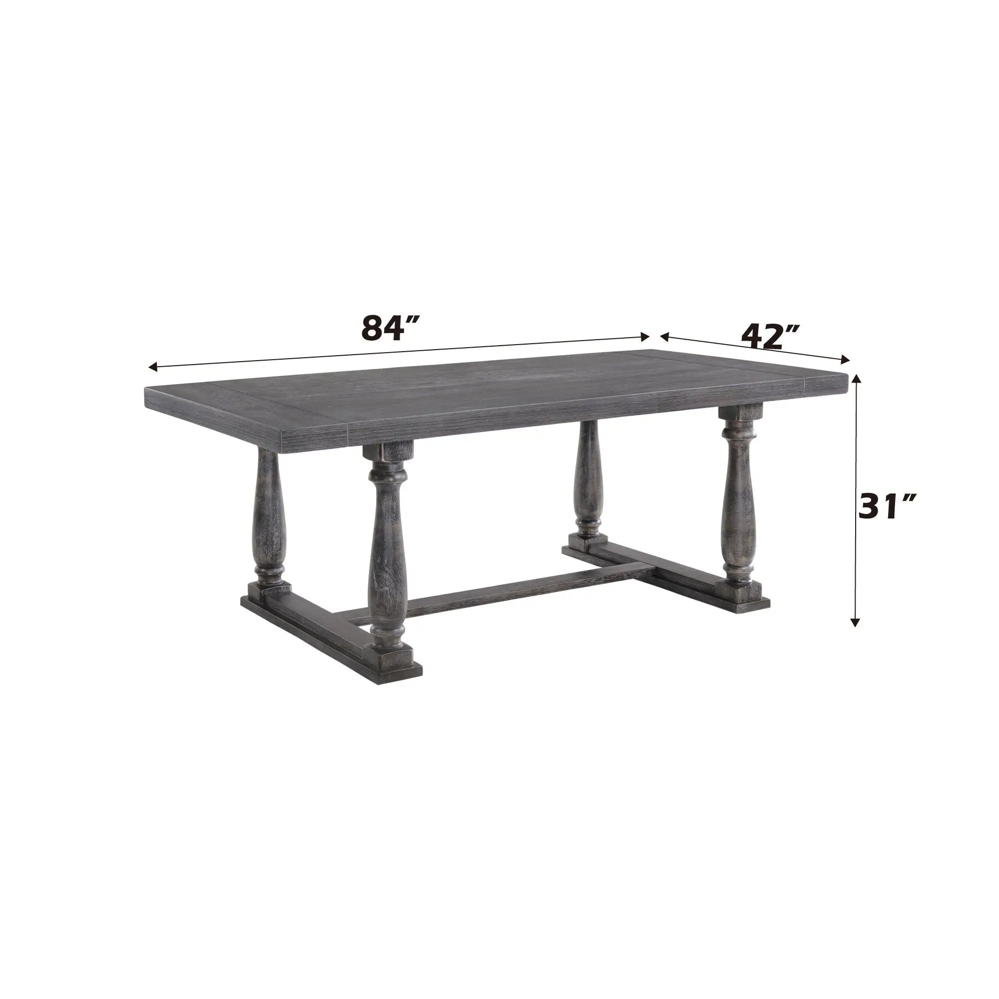 Bernard - Weathered Dining Table by Unique Piece Furniture