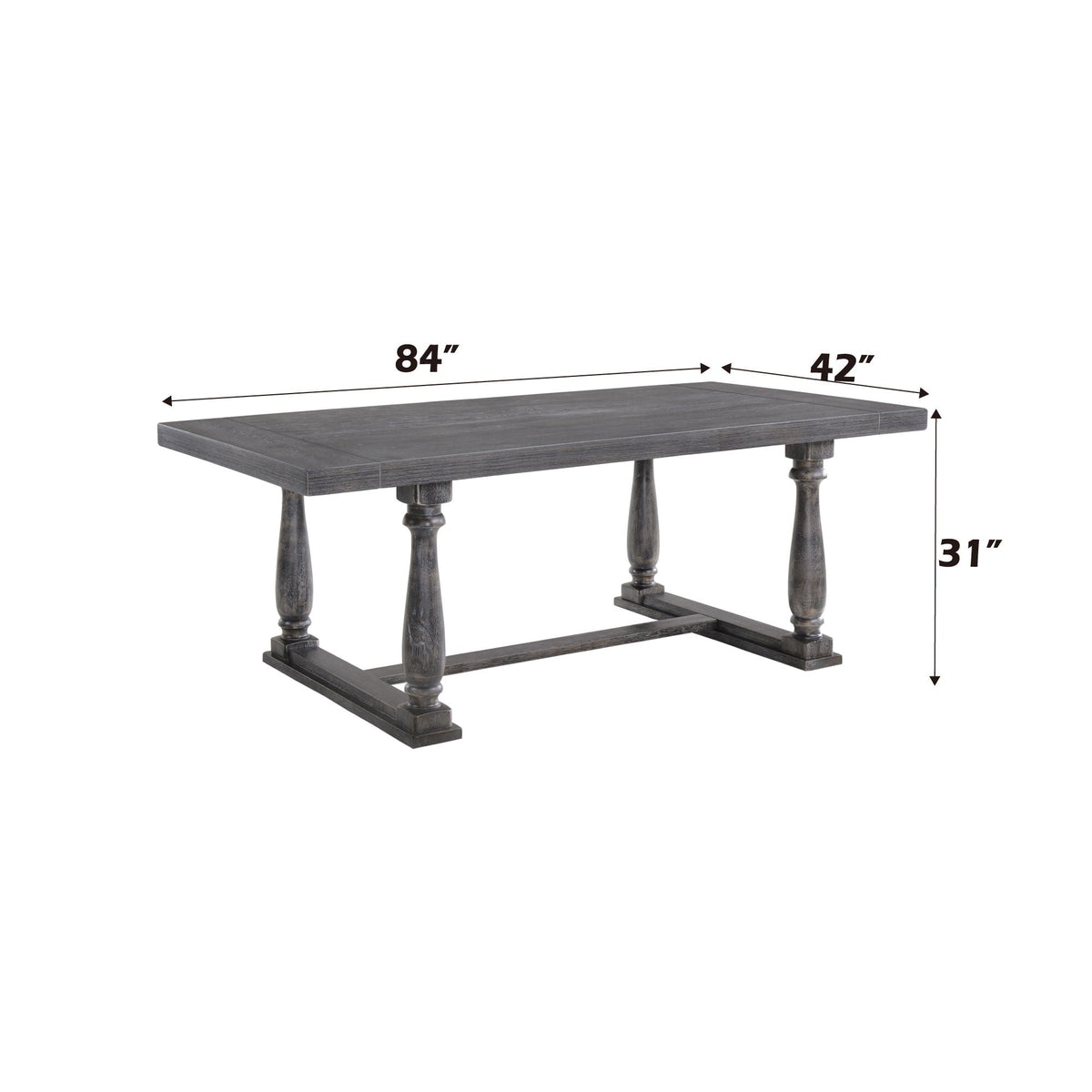 Bernard Weathered Dining Table, photo 7 of 8