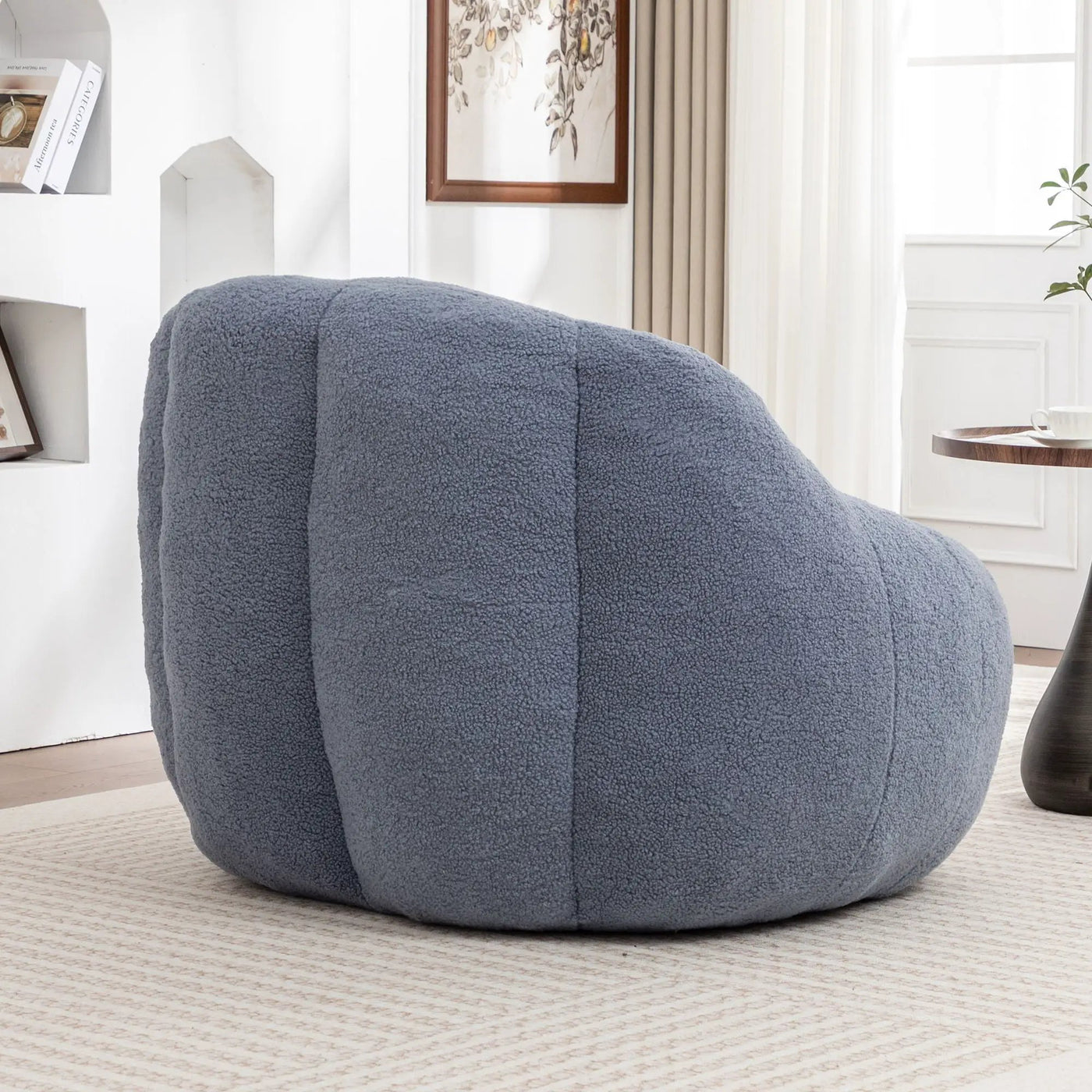 Comfy Bean Bag Chair With Memory Foam Filler, Tufted Soft by Unique Piece Furniture