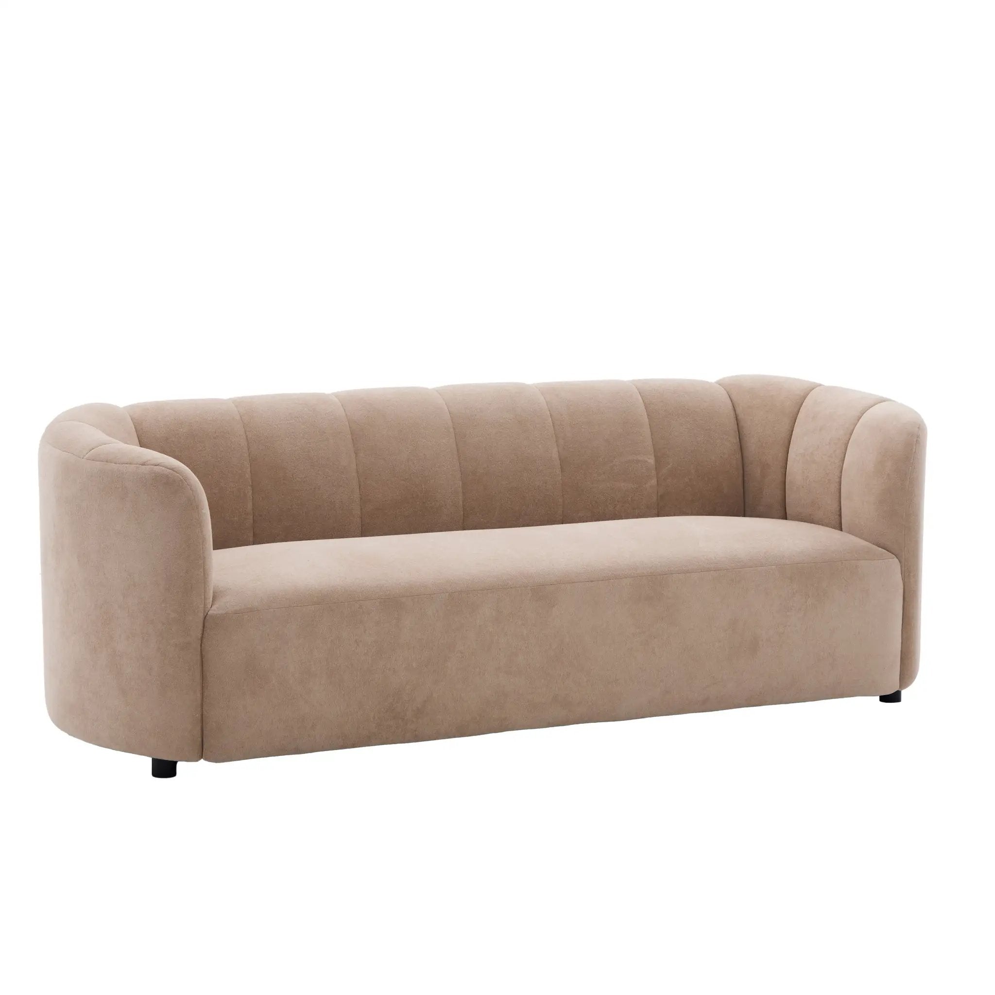 Mirelle 80 in. Modern Curved Velvet Sofa Couch by HouseOfZazla