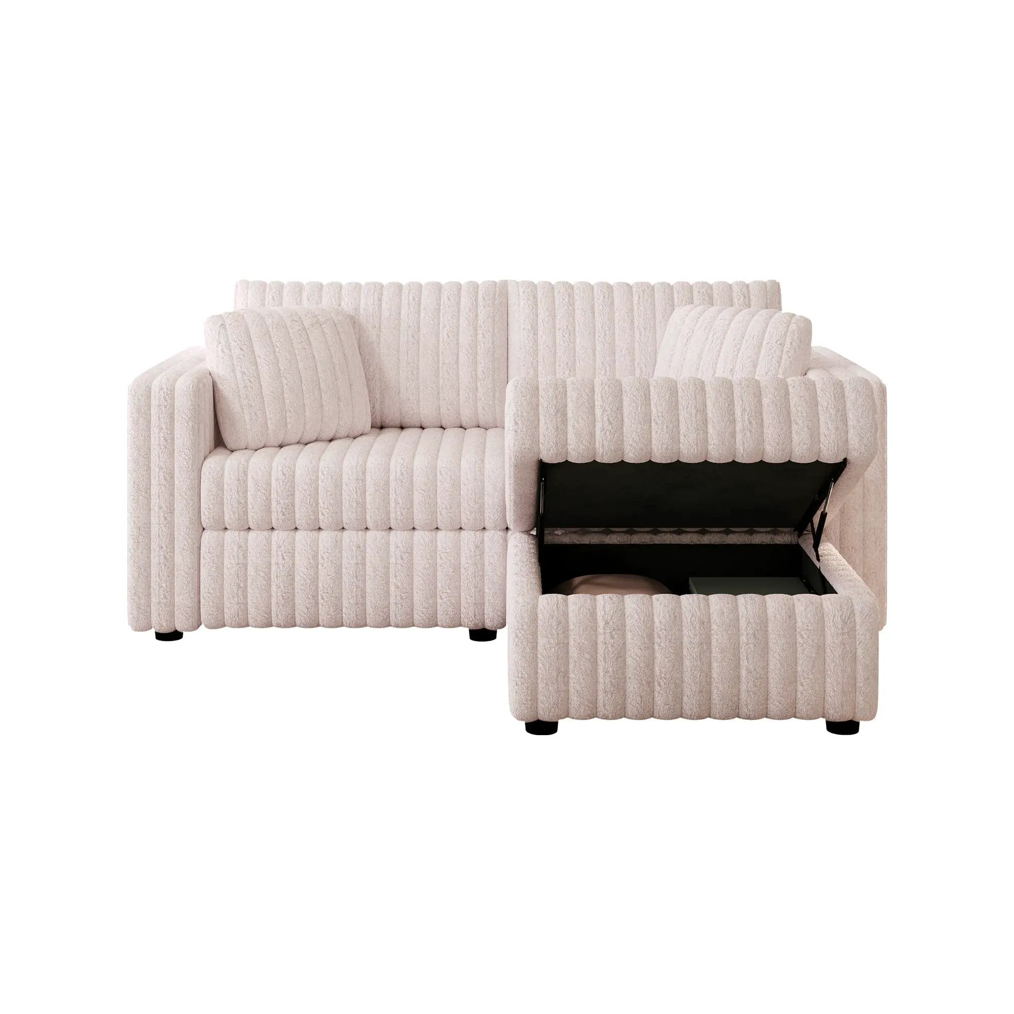 75.6" Soft Modular 2-Person Sofa with Hydraulic Lift by HouseOfZazla