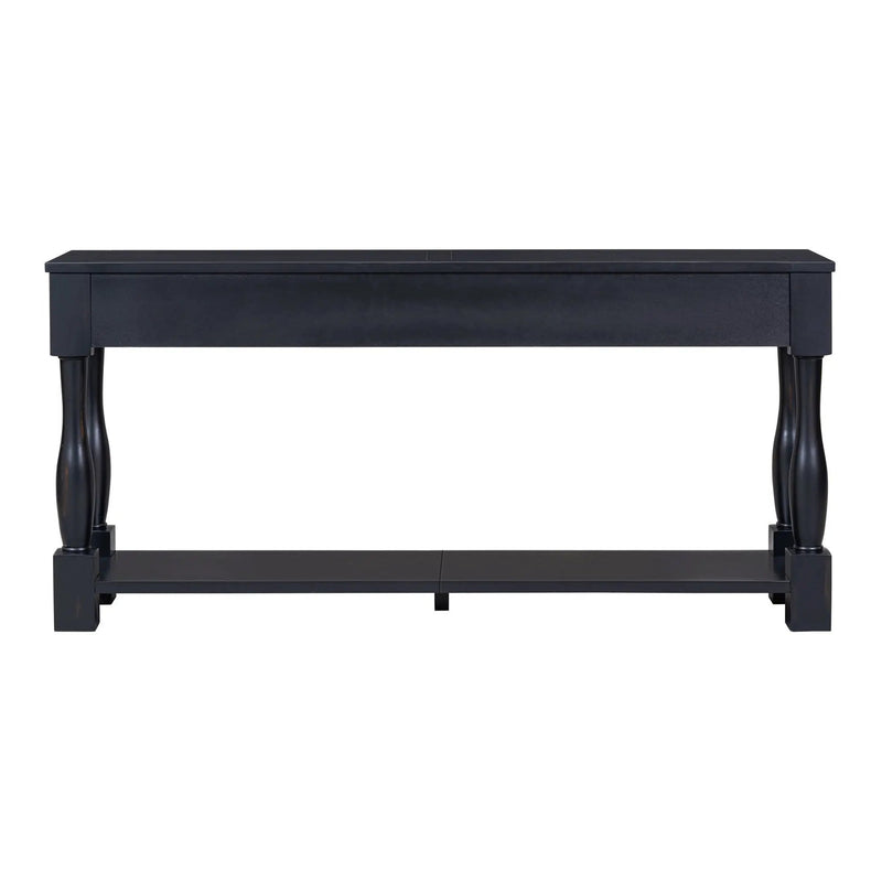 TREXM 63" Long Console Table with Drawers and Shelf by HouseOfZazla
