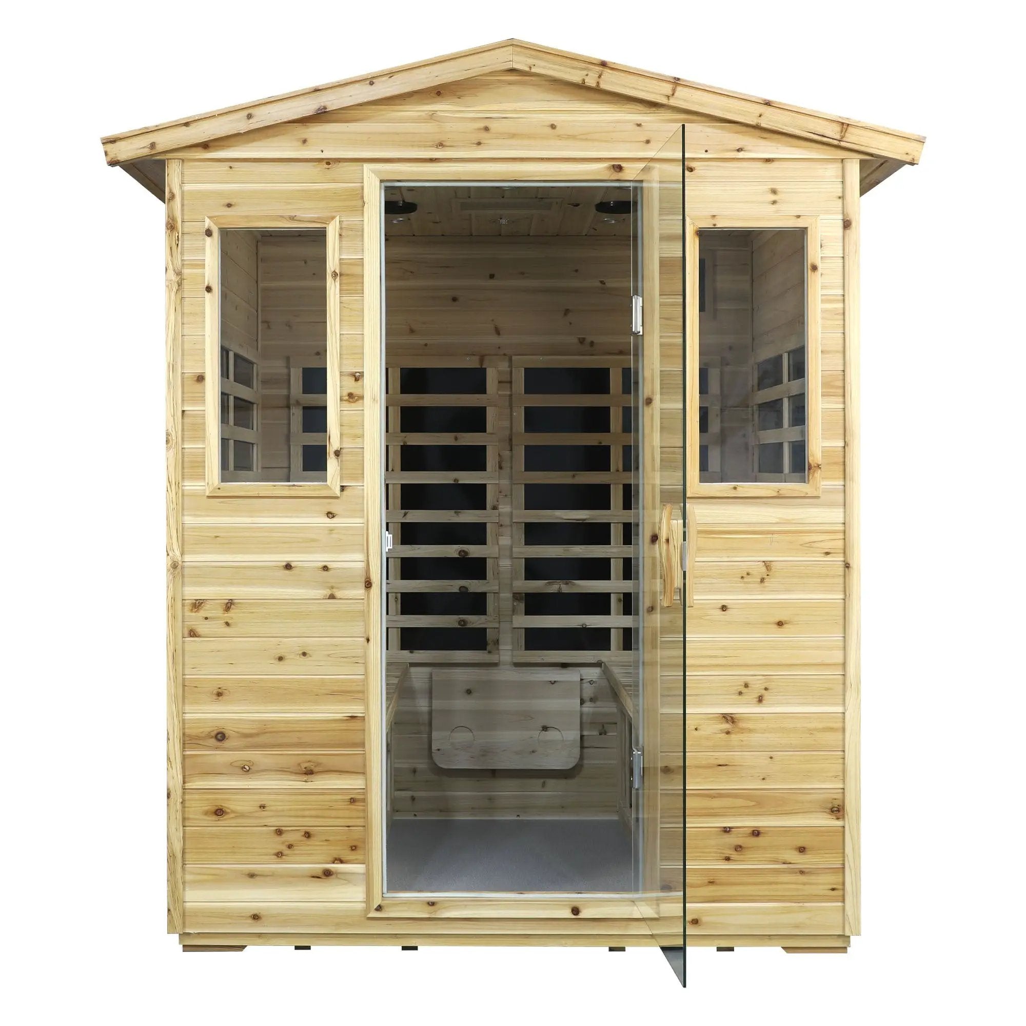 Four person Far-infrared Old fir outdoor sauna room by HouseOfZazla