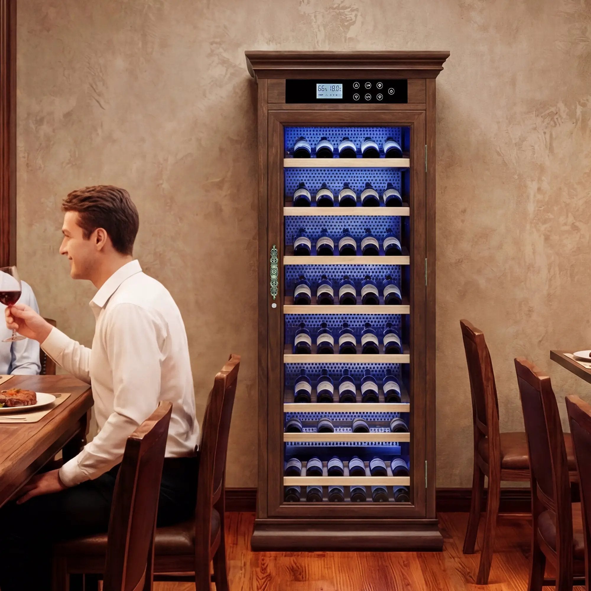 Temperature Control Professional Wooden Refrigerated Wine Cabinet by HouseOfZazla