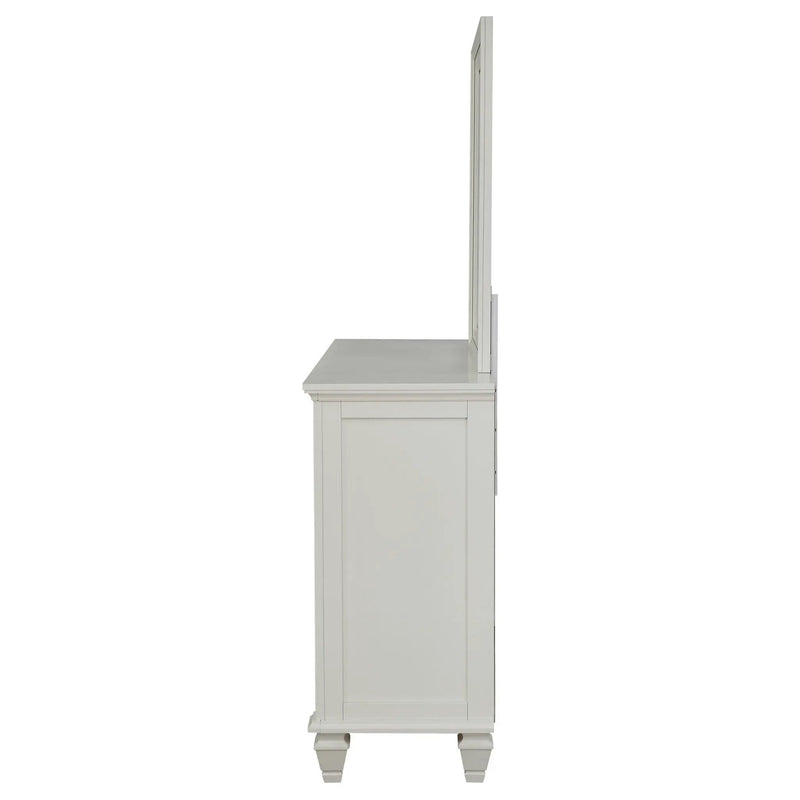 Sandy Beach 11-drawer Dresser with Mirror Cream White by Unique Piece Furniture