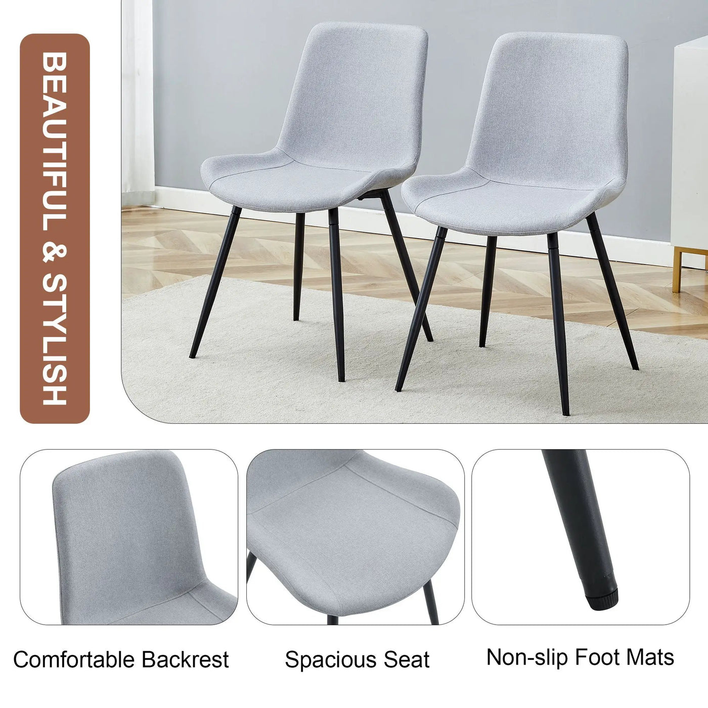 Modern Medieval Style Restaurant Cushioned Chairs With Suede Backrests by Unique Piece Furniture