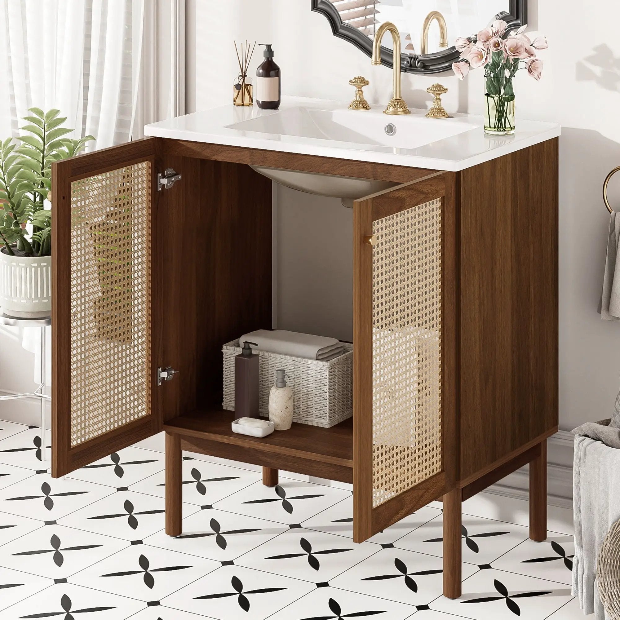 Bathroom Vanity Cabinet With Doors, Soft Close Design by Unique Piece Furniture
