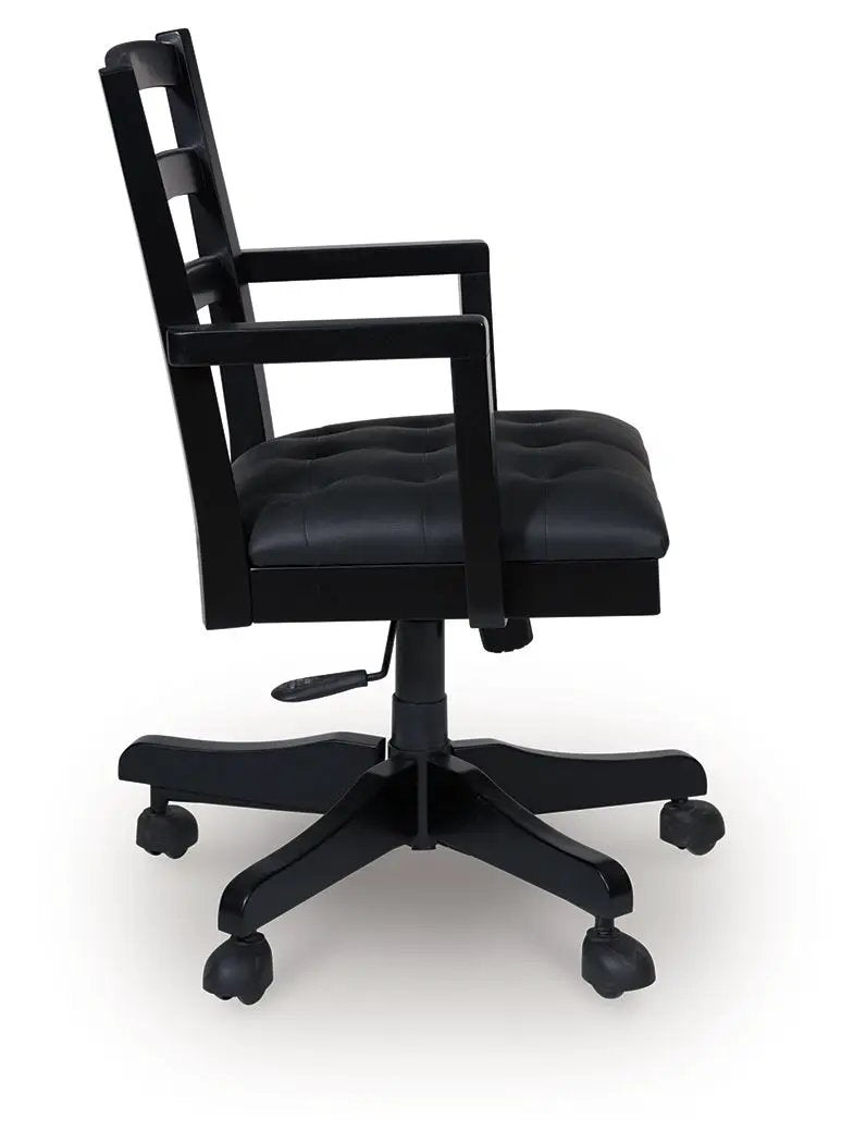 Wildenauer - Home Office Swivel Desk Chair - Brown / Black by Unique Piece Furniture