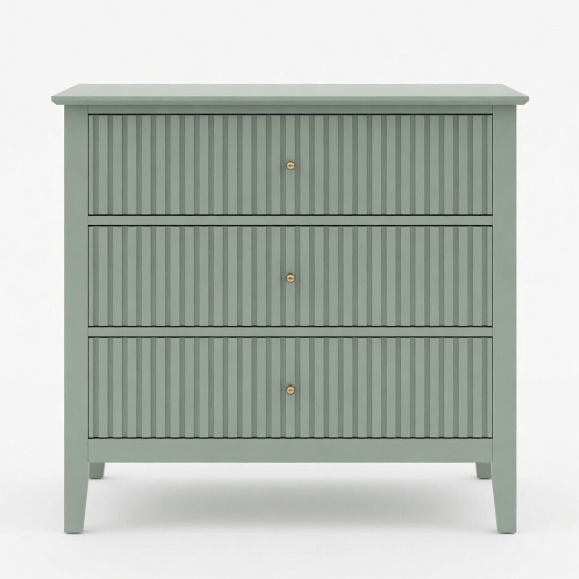 Fluted 3 Drawer Nightstand With Soft Close Slides by HouseOfZazla