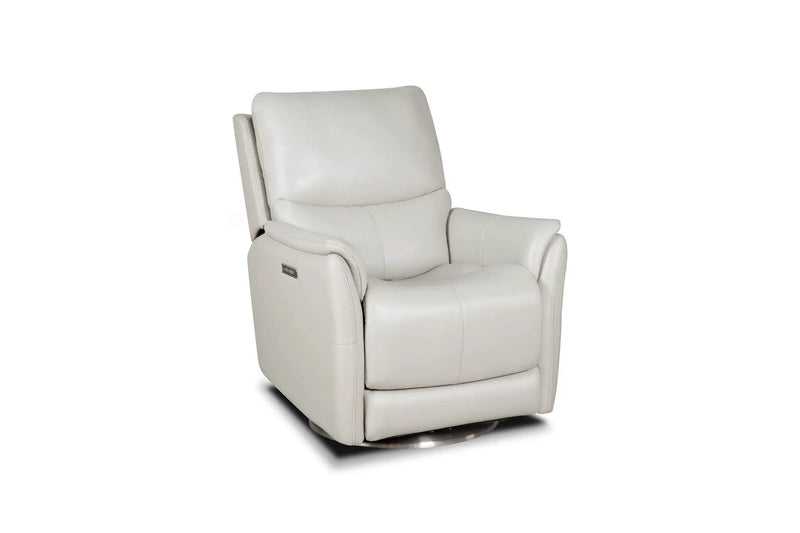 Salem - Swivel Recliner With Power Recline, Power Headrest, Power Lumbar, Layflat, 3" Footrest Extension by Unique Piece Furniture