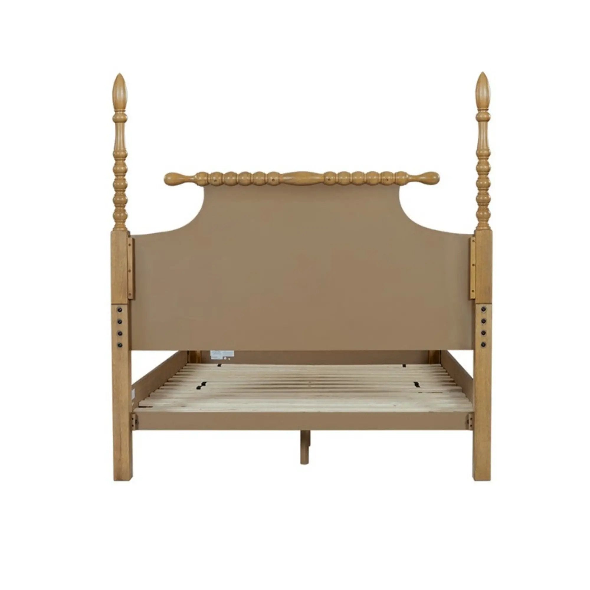Queen Bed Turned Legs - Natural by HouseOfZazla