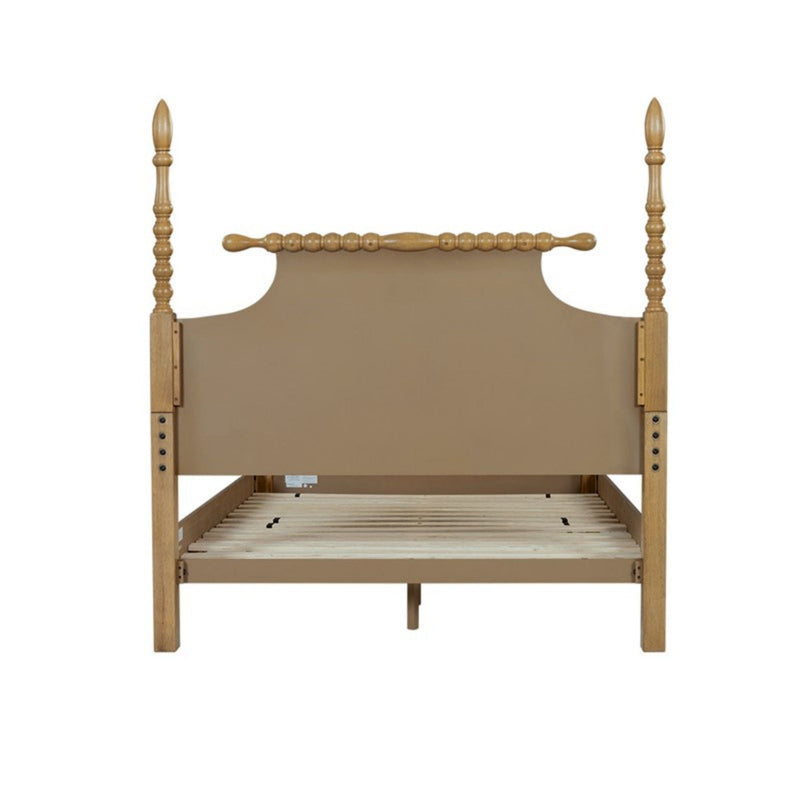 Queen Platform Bed with Turned Legs - Natural, photo 9 of 10