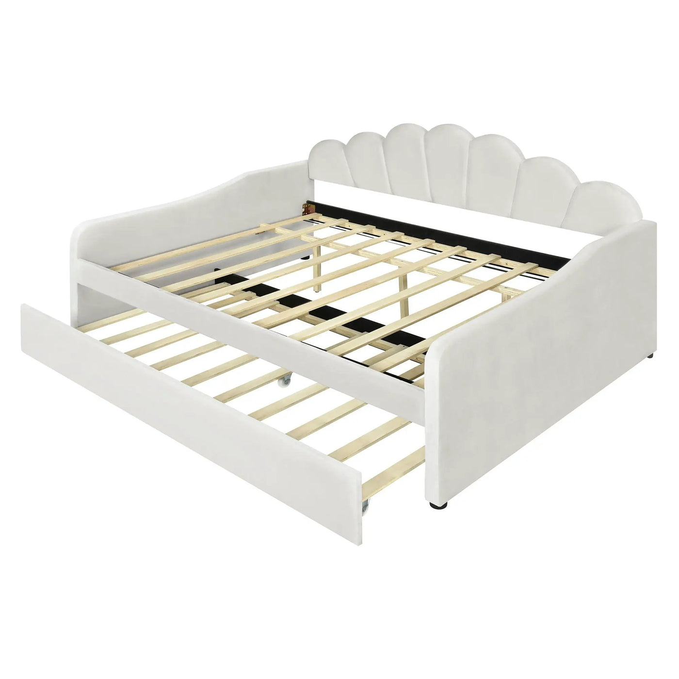 Upholstery Daybed Frame With Shell Shaped Backrest by Unique Piece Furniture