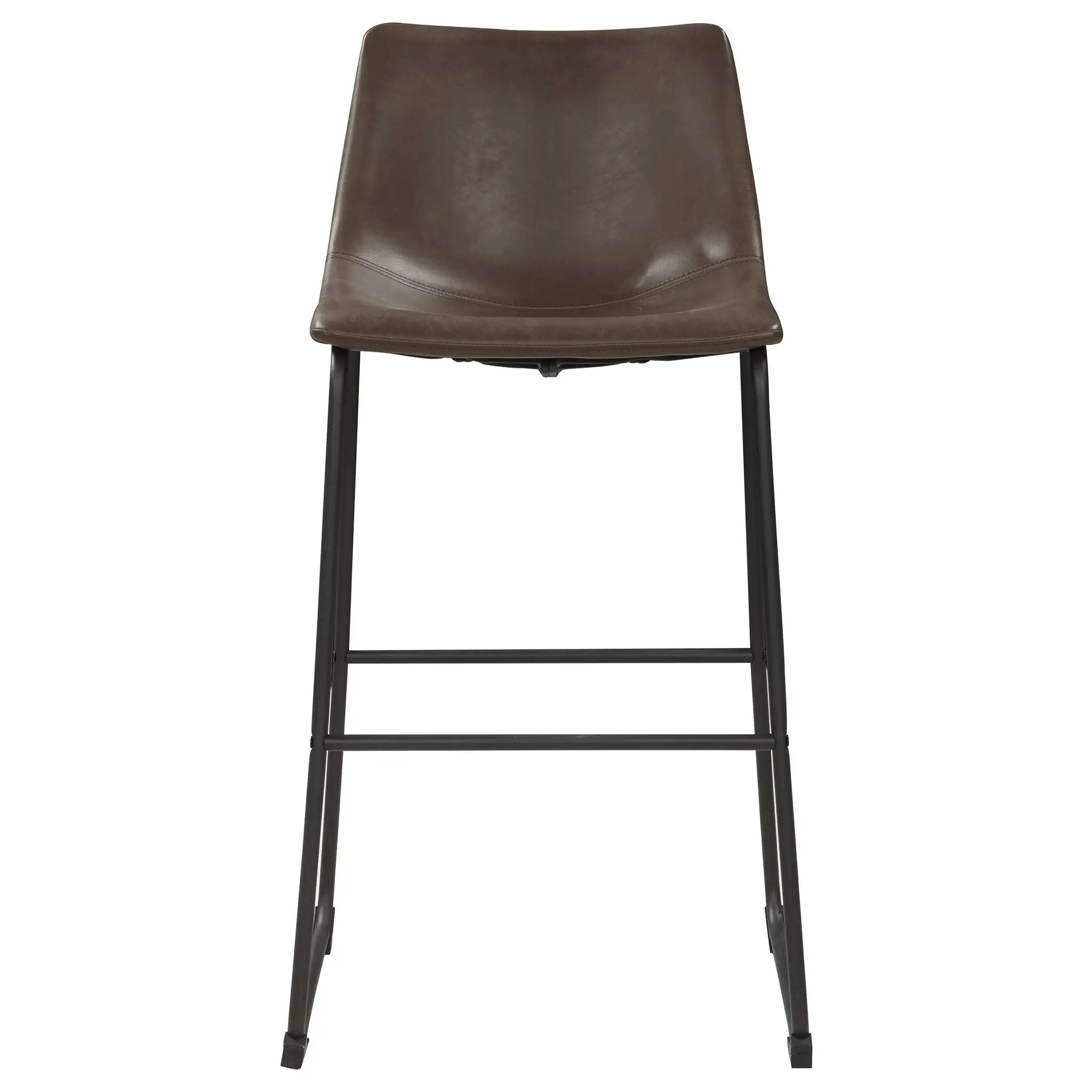 Michelle Upholstered Bar Chair Brown (Set of 2) by Unique Piece Furniture