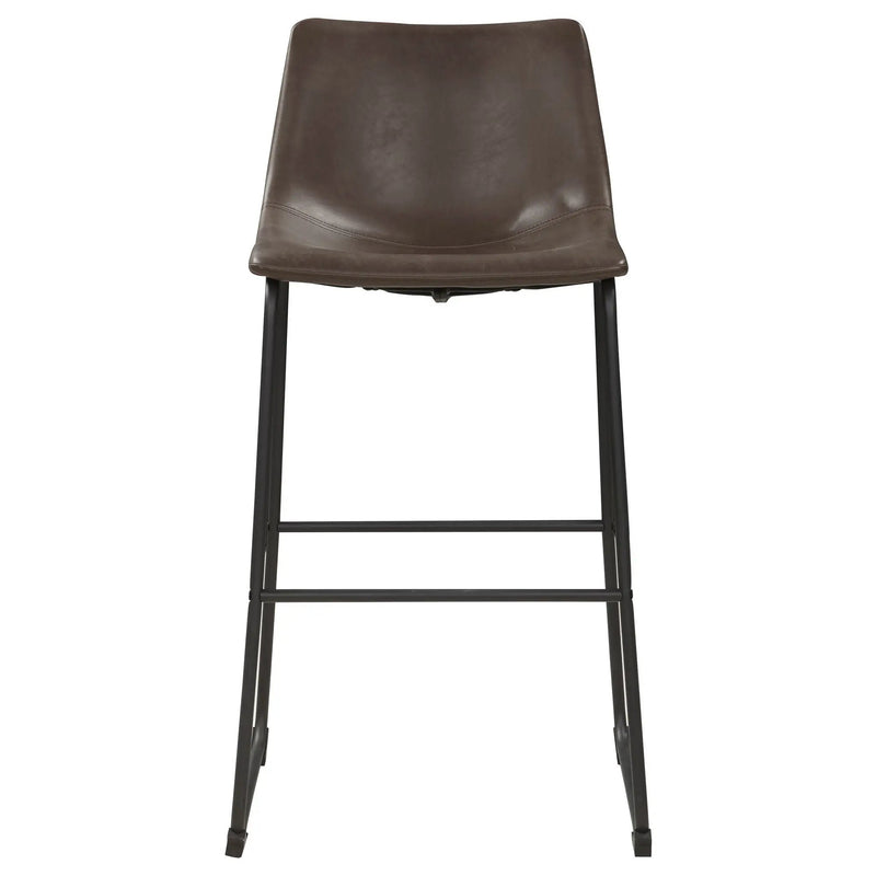 Michelle Upholstered Bar Chair Brown (Set of 2) by Unique Piece Furniture