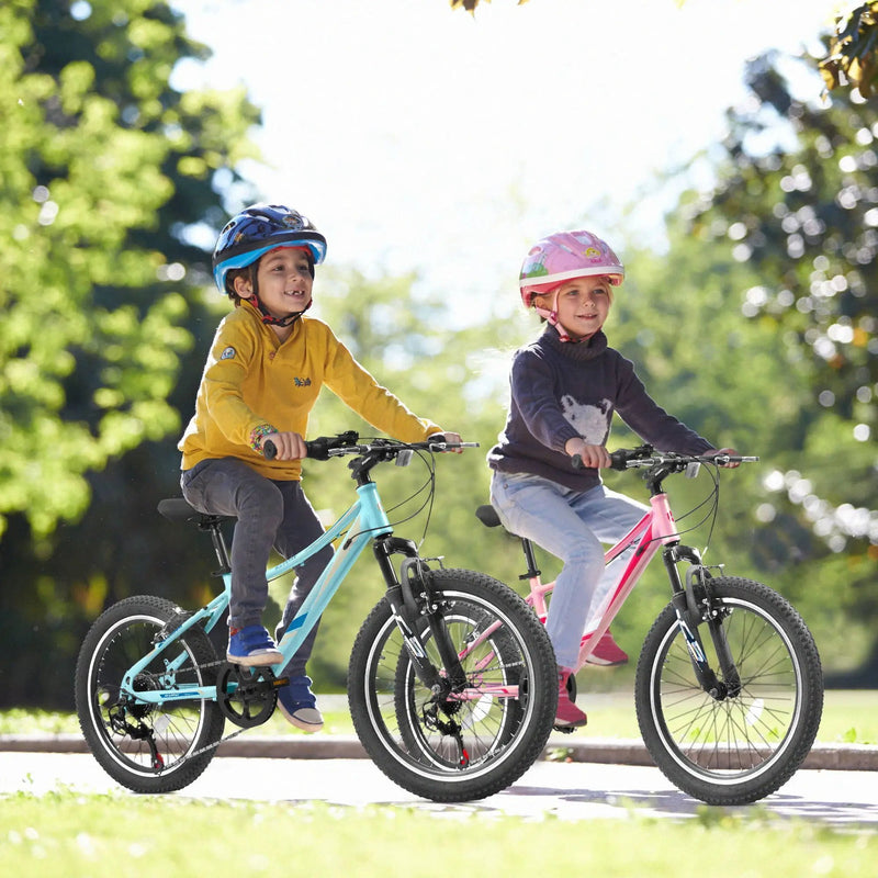 S20101 20" Kids' Bike, Boys Girls Mountain Bike Ages 8-12, 7 Speed Teenager Children Kids' Bicycles, Front Suspension Disc Brake Rear V-Brake, High Steel Frame by HouseOfZazla