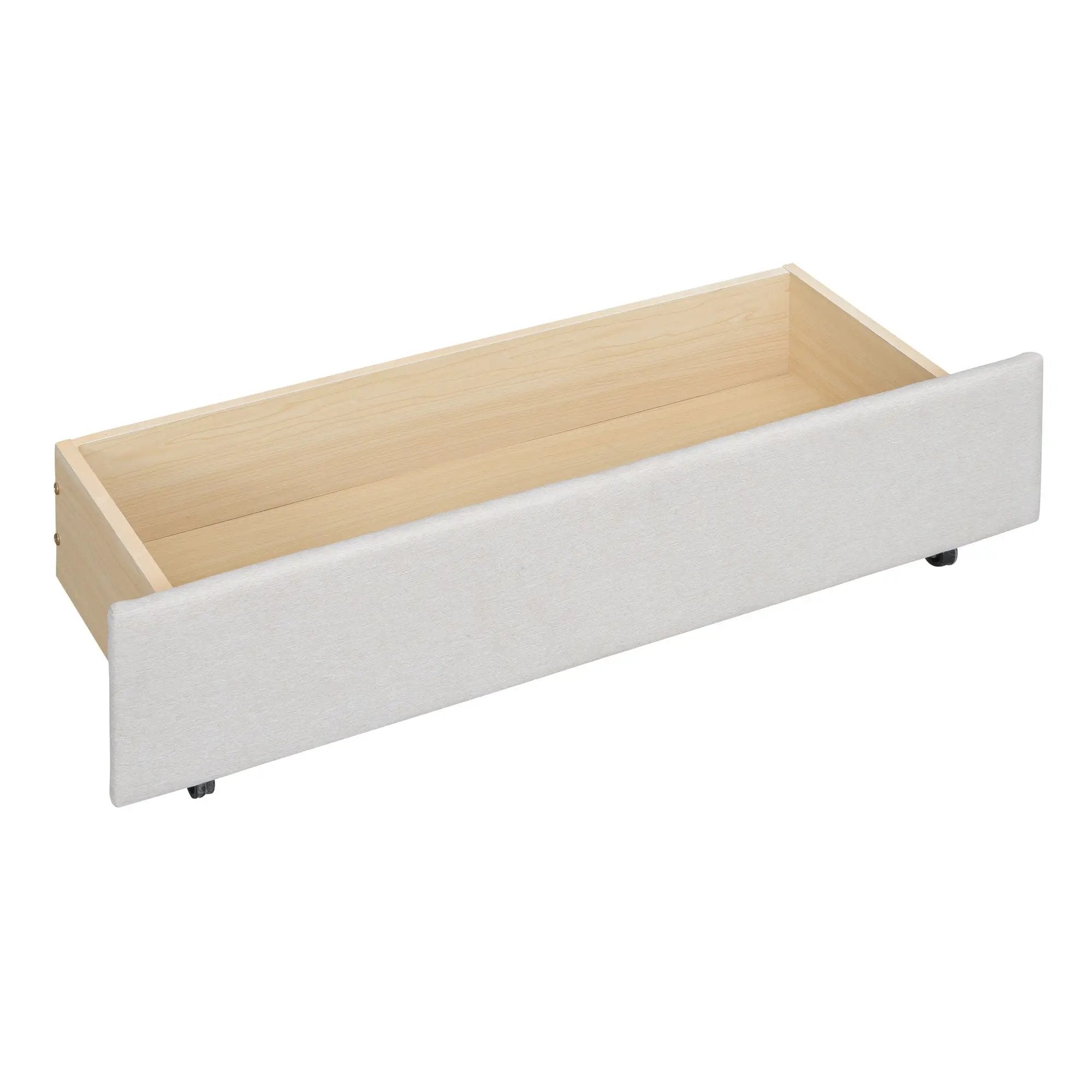 Upholstered Platform Bed With Brick Pattern Headboard And Twin Long Size Trundle by HouseOfZazla